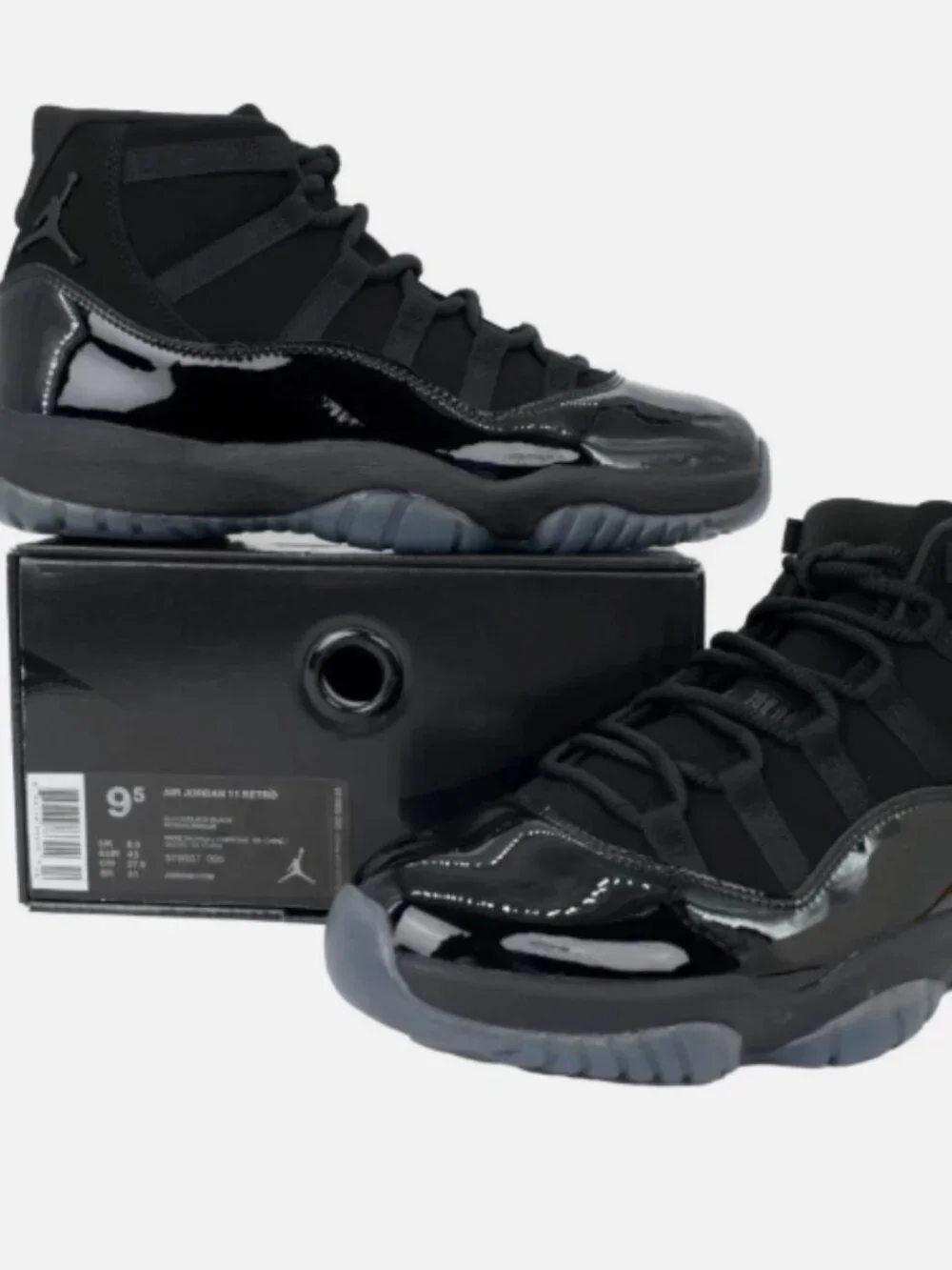 Nike Air Jordan 11 Retro Full Black Patent Leather Unisex Sneakers